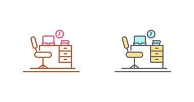 Office Desk Icon Design vector