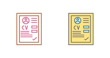 CV icono diseño vector