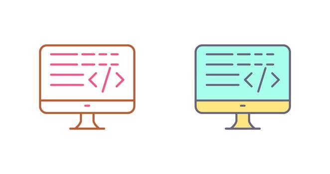 diseño de icono de codificación vector