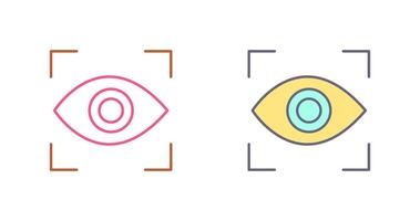 Eye Scan Icon Design vector
