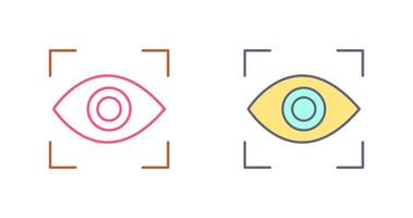 Eye Scan Icon Design vector