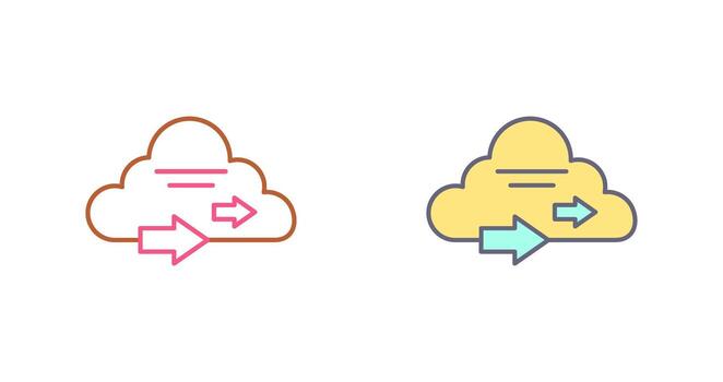 diseño de icono de computación en la nube vector