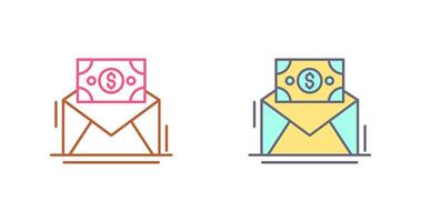 Mail Coin Icon Design vector