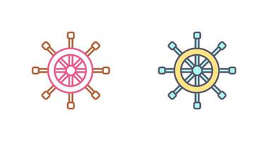 Rudder Icon Design vector