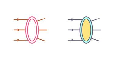 Refraction Icon Design vector