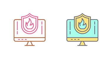 Firewall Icon Design vector