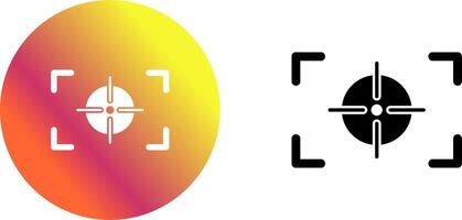 Unique Focus Horizontal Icon Design vector