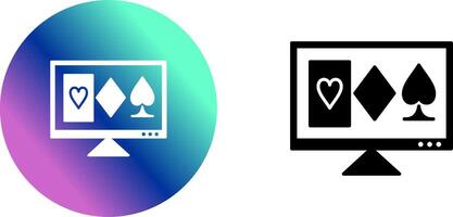 Online Gambling Icon Design vector