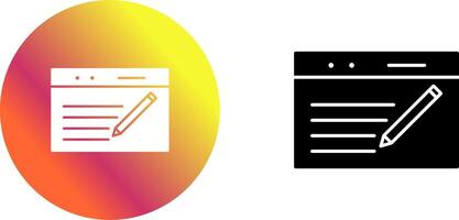 Unique Blogging Service Icon Design vector