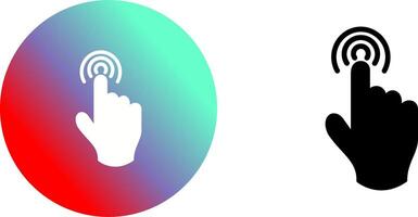 Danger of Hand Press Icon Design vector