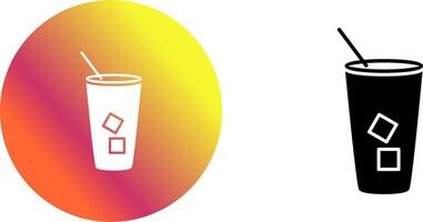 Iced Coffee Icon Design vector