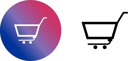 Unique Empty Cart Icon Design vector