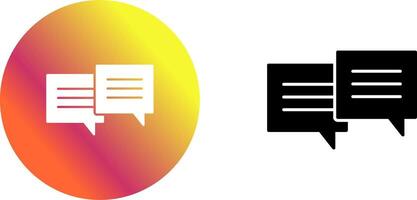Unique Two Chat Bubbles Icon Design vector