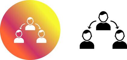 Unique Connected Profiles Icon Design vector