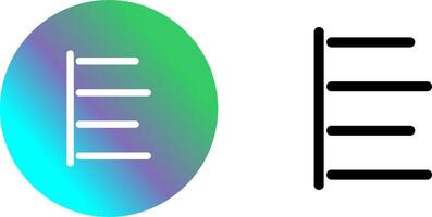 Unique Left Align Icon Design vector