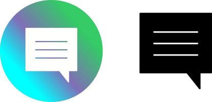 Unique Single Chat Bubble Icon Design vector