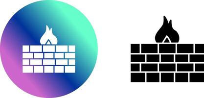 Unique Firewall Icon Design vector