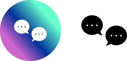 Unique Conversation Bubbles Icon Design vector