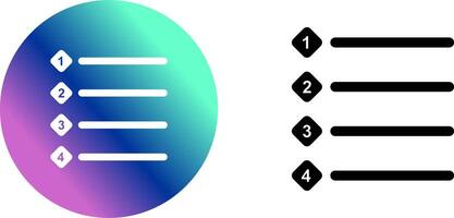 Unique Numbered list Icon Design vector