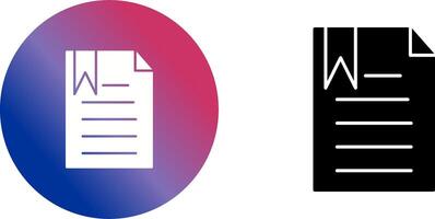 Unique Bookmarked Document Icon Design vector