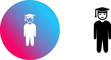Unique Student Standing Icon Design vector