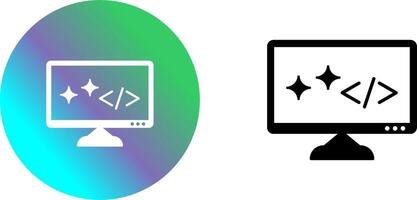 Unique Clean Code Icon Design vector