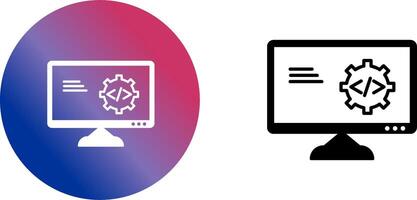 Unique Code Optimization Icon Design vector