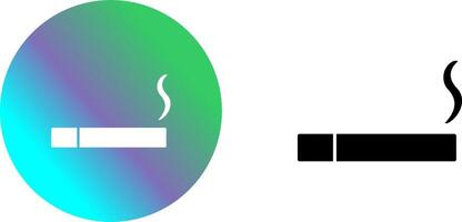 Unique Lit Cigarette Icon Design vector