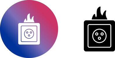 Unique Fire in Socket Icon Design vector