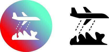 Unique Firefighter Plane Icon Design vector