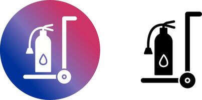 Unique Moveable Extinguisher Icon Design vector