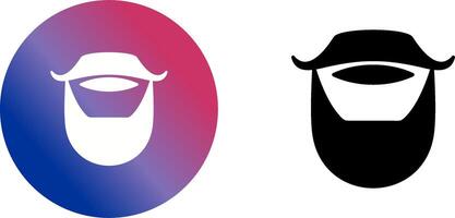 Beard and Moustache Icon Design vector