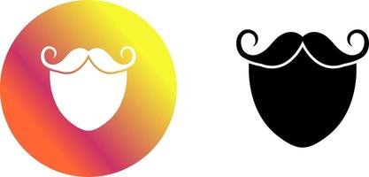 barba y Bigote icono diseño vector