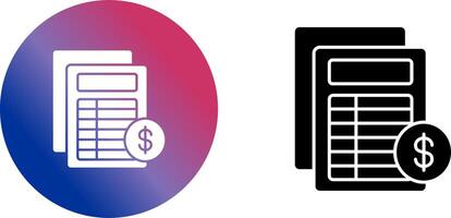 Invoice Icon Design vector