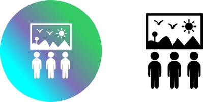 Viewing Painting Icon Design vector