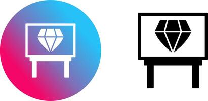 Diamond Exhibit Icon Design vector