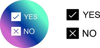Yes No Option Icon Design vector