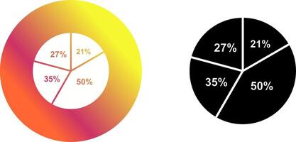 Pie Chart Icon Design vector