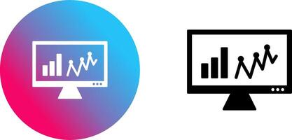 Online Stats Icon Design vector