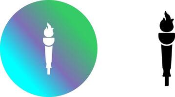 Museum Torch Icon Design vector