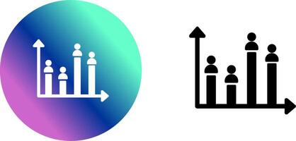 Candidate Graph Icon Design vector