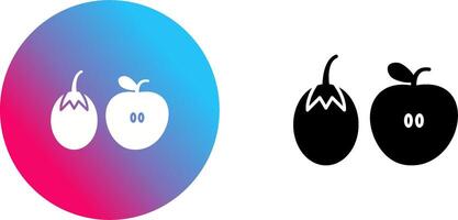 Fruits and VVegetables Icon Design vector