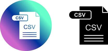 CSV Icon Design vector