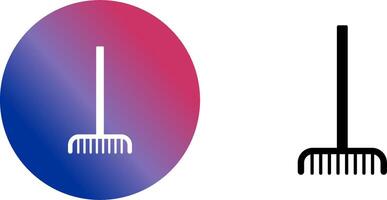 Fork picking Leaves Icon Design vector