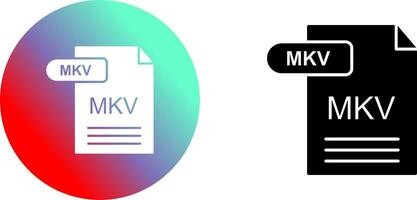 MKV Icon Design vector