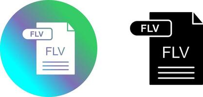 FLV Icon Design vector