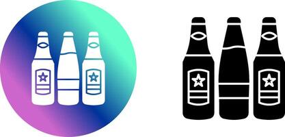 cerveza botellas icono diseño vector