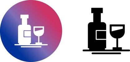 Wine Bottle Icon Design vector