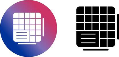 Table Data Icon Design vector