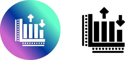 Bar Graph Icon Design vector